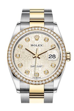 Rolex Datejust 36 Silver Jubilee Diamond Dial Mens Steel and 18kt Yellow Gold Oyster Watch 126283sjdo