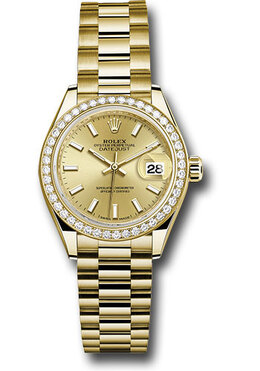 Rolex Lady Datejust Automatic 18 Carat Yellow Gold President Watch 279138csp