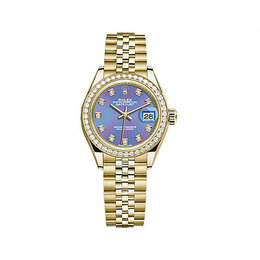 Rolex Lady-Datejust Lavender Dial 18 Carat Yellow Gold Jubilee Watch 279138lvdj