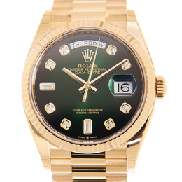 Rolex Day-Date Automatic Chronometer Diamond Green Dial Unisex Watch m128238-0069
