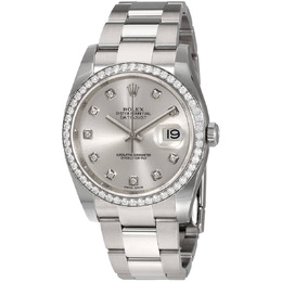 Rolex Oyster Perpetual Datejust 36 Silver Dial Stainless Steel Bracelet Automatic Ladies Watch 116244sdo