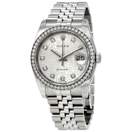 Rolex Oyster Perpetual Datejust 36 Silver Dial Stainless Steel Jubilee Bracelet Automatic Mens Watch 116244sjdj