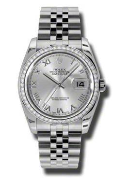 Rolex Oyster Perpetual Datejust 36 Silver Dial Stainless Steel Jubilee Bracelet Automatic Ladies Watch 116244srj