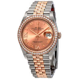 Rolex Datejust 36 Automatic Pink Diamond Dial Ladies Steel and 18K Everose Gold Jubilee Watch 126281PRDJ m126281rbr-0015