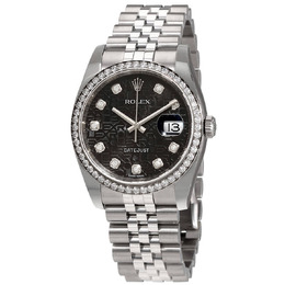 Rolex Oyster Perpetual Datejust 36 Black Dial Stainless Steel Jubilee Bracelet Automatic Ladies Watch 116244bkjdj