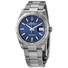 Rolex Datejust 36 Blue Dial Automatic Oyster Ladies Watch 126234blso