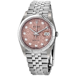 Rolex Datejust 36 Diamond Pink Jubilee Dial Ladies Watch 126234pjdj