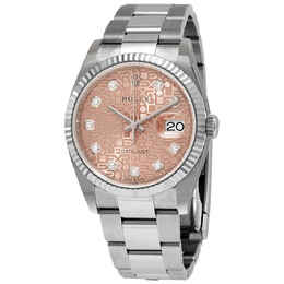 Rolex Datejust 36 Pink Jubilee Diamond Dial Automatic Mens Oyster Watch 126234pjdo