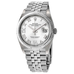 Rolex Datejust 36 Automatic Silver Diamond Dial Ladies Jubilee Watch 126234srdj