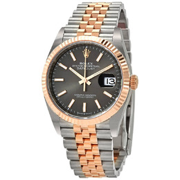 Rolex Datejust 36 Automatic Dark RhodiumDial Mens Steel and 18kt Everose Gold Jubilee Watch 126231drsj