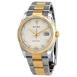 Rolex Datejust 36 Silver Jubilee Diamond Dial Mens Stainless Steel and 18kt Yellow Gold Oyster Watch 126233sjdo