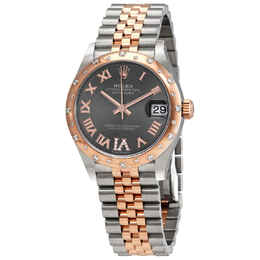 Rolex Datejust 31 Dark Rhodium Dial Ladies Steel and 18kt Everose Gold Jubilee Watch 278341drrdj