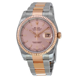 Rolex Oyster Perpetual Datejust 36 Pink Champagne Dial Stainless Steel and 18K Everose Gold Bracelet Automatic Mens Watch 116231pso