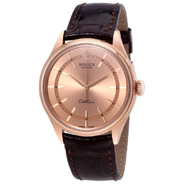 Rolex Cellini Pink Dial 18K Everose Gold Mens Watch 50505pksbrl