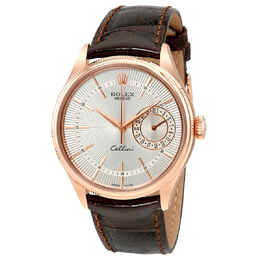 Rolex Cellini Silver Dial 18K Everose Gold Mens Watch 50515ssbrl