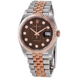 Rolex Datejust 36 Automatic Chocolate Jubilee Diamond Dial Mens Oyster Watch 126231chjdj