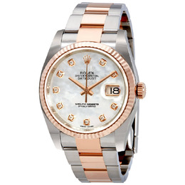 Rolex Oyster Perpetual Datejust Mother of Pearl Diamond Mens Watch 116231mdo