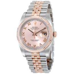 Rolex Oyster Perpetual Datejust 36 Rose Dial Stainless Steel and 18K Everose Gold Jubilee Bracelet Automatic Mens Watch 116231prj