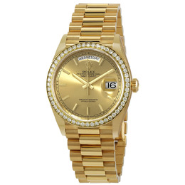 Rolex Day-Date 36 Automatic Champagne Dial 18kt Yellow Gold President Watch 128348csp