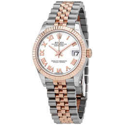 Rolex Datejust 31 White Dial Automatic Ladies Steel and 18kt Everose Gold Jubilee Watch 278271AURDJ m278271-0002
