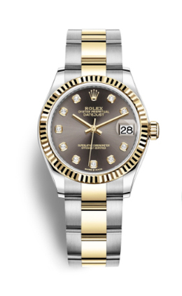Rolex Datejust 31 Dark Grey Dial Ladies Automatic Steel and 18kt Yellow Gold Oyster Watch 278273gydo