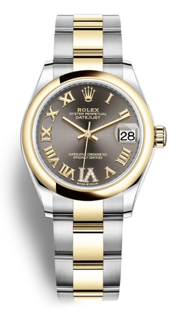 Rolex Datejust 31 Automatic Dark Grey Dial Ladies Oyster Watch 278243gyrdo