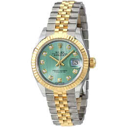 Rolex Lady Datejust Mint Green Diamond Dial Automatic Ladies Watch 279173gnsdj