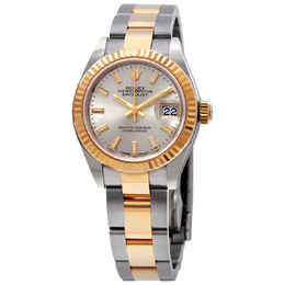 Rolex Datejust 28 Automatic Chronometer Silver Dial Ladies Two-tone Oyster Watch 279173 279173sso