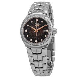 Tag Heuer Link Quartz Diamond Black Dial Ladies Watch wbc131g.ba0649
