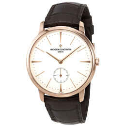 Vacheron Constantin Silver Dial 18kt Rose Gold Mens Watch 1110u/000r-b085