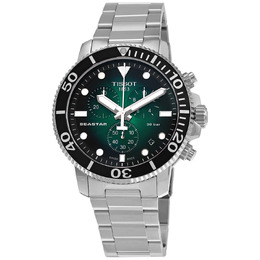 Tissot Seastar Chronograph Quartz Green Dial Mens Watch t120.417.11.091.01