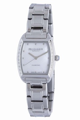 RUDIGER BONN R2600-04-009 SILVER DIAL LADIES WATCH WITH TWIST MECHANISM, STEEL CASE AND BRACELET