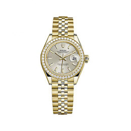 Rolex Lady-Datejust Silver Dial 18 Carat Yellow Gold Jubilee Watch 279138ssj