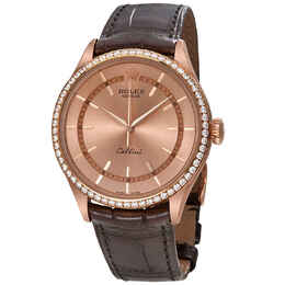 Rolex Cellini Pink Dial Automatic Mens 18kt Everose Gold Watch 50705rbr