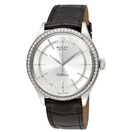 Rolex Cellini Automatic Rhodium Dial Mens Watch 50709ssbkl