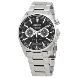 Seiko Essentials Chronograph Quartz Black Dial Mens Watch ssb397p1