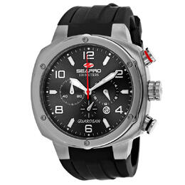 Seapro SP3341: Stylish Mens Chronograph Quartz Black Dial Watch
