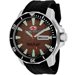 Seapro Scuba Dragon Diver Limited Edition 1000 Meters Quartz Brown Dial Mens Watch sp8315