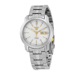 Seiko 5 Automatic Silver Dial Stainless Steel Mens Watch snkl77