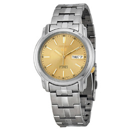 Seiko Automatic Champagne Dial Stainless Steel Mens Watch snkl81