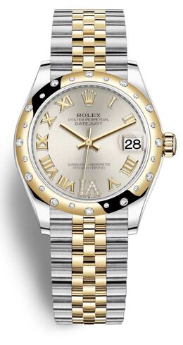 Rolex Datejust 31 Silver Dial Automatic Ladies Steel and 18kt Yellow Gold Jubilee Watch 278343srdj