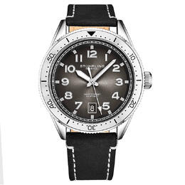 Stuhrling Original Monaco Quartz Black Dial Mens Watch M13669