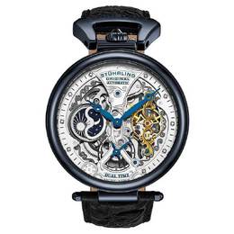 Stuhrling Original Automatic Mens Watch Legacy Diamond Silver-tone Dial m15234