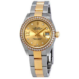 Rolex Lady Datejust Champagne Roman Diamond Dial Automatic Watch 279383cdro