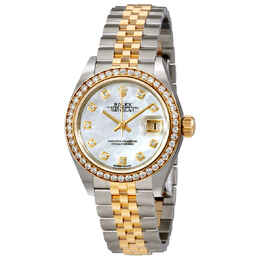 Rolex Lady Datejust Mother of Pearl Diamond Stainless Steel and 18K Yellow Gold Jubilee Watch 279383mdj