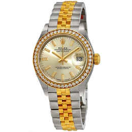 Rolex Lady-Datejust Silver Dial Ladies Steel and 18kt Yellow Gold Jubilee Watch 279383ssj