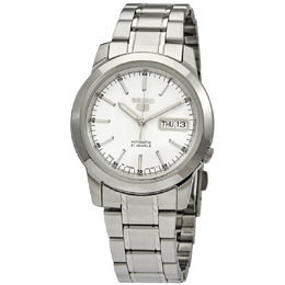 Seiko Series 5 Automatic White Dial Mens Watch snke49j1