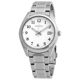 Seiko Core Quartz White Dial Mens Watch sur459p1