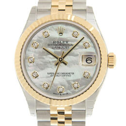 Rolex Datejust 31 Mother of Pearl Diamond Dial Automatic Ladies Steel and 18kt Yellow Gold Jubilee Watch 278273mdj