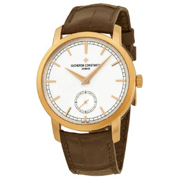 Vacheron Constantin Traditionnelle Manual Wind Silver Dial Brown Leather Mens Watch 82172000r-9382